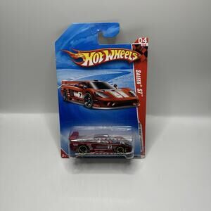 2010 Hot Wheels #172 Race World-Speedway 4/4 SALEEN S7 Red w/Black OH5 Spokes